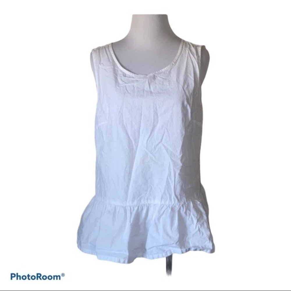 5/$30 🎈 J crew women’s small bow back white peplum top